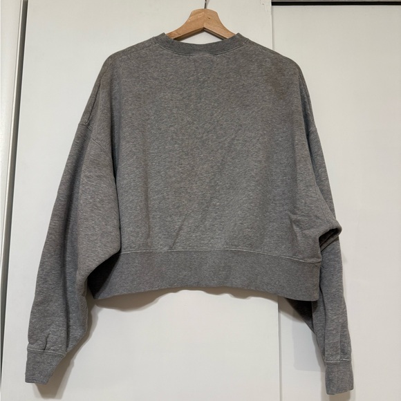 Nike Women's Heather Gray Cropped Sweatshirt - Picture 6 of 6